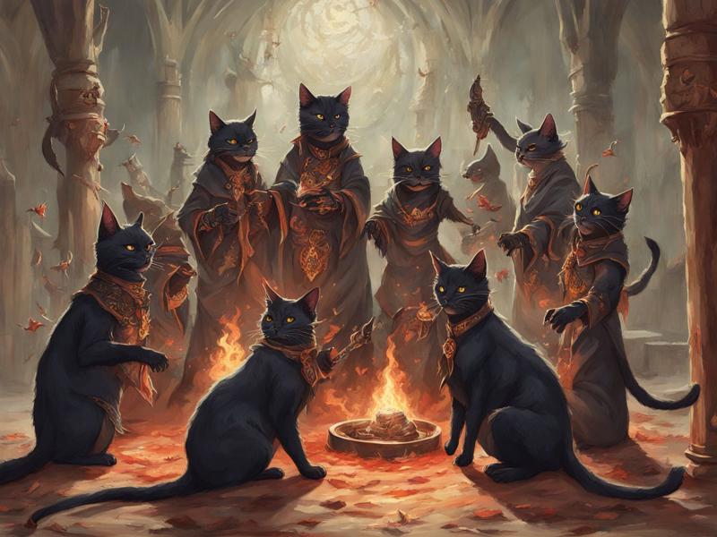 00079-20240103220107-7806-Demonic HuMeow warlocks performing a forbidden ritual _lora_SDXL-HuMeow-LoRA-r8-000003_1_.jpg